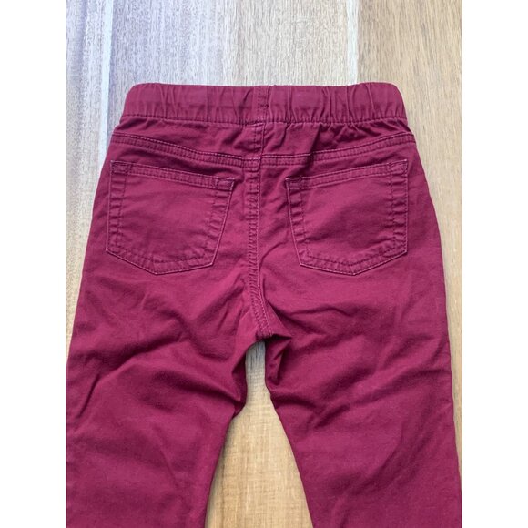 Cat & Jack Toddler Burgundy Pull-On Pants w/ Stretch Waistband & Drawstring 2T - Picture 4 of 10